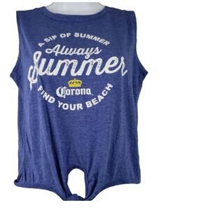 Corona Front Tie find Your Beach Tee NWT XS